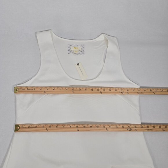 MAEVE by ANTHROPOLOGIE Sirencore Elevated Basic IVORY Texture Mini Dress Size XL - Picture 16 of 17